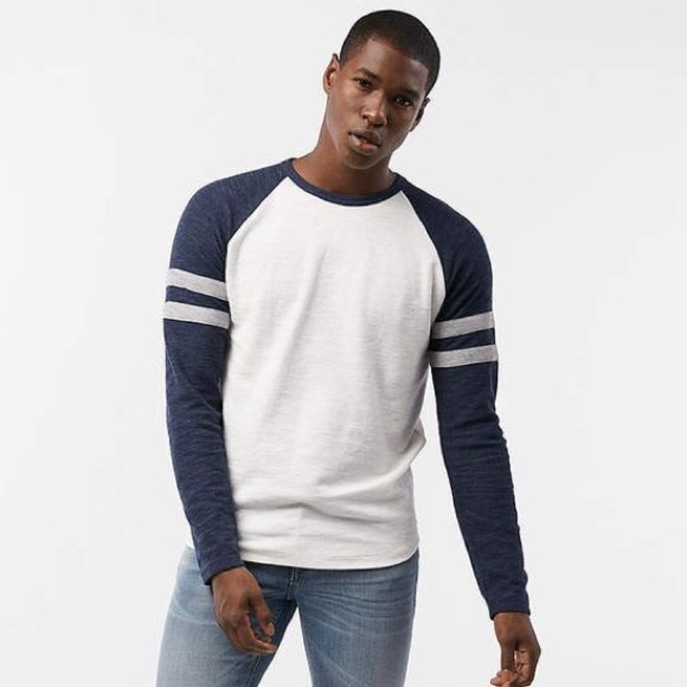 NWT Express Waffle Knit Baseball Shirt Tee XXL